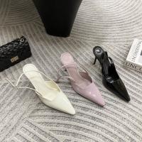 Bolsa de tacón fino puntiagudo sandalias de cabeza de las mujeres usan nuevo trasero francés versátil boca vacía poco profunda zapatos individuales zapatos de mujer - details 44