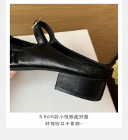 Medias zapatillas francesas sandalias de mujer zapatos Mary Jane de un pedal zapatos Muller de tacón grueso para mujer - details 20