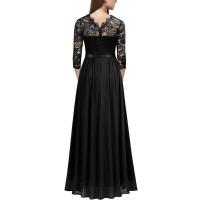 Elegante vestido de noche en satén, talla grande 3XL, vestido largo de baile de boda verano 2025, moda para mujer. - details 3