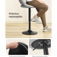 Taburete de Bar Juego de 2 Sillas de Cocina con Marco de Metal Estable y Cubierta de Terciopelo - details 37