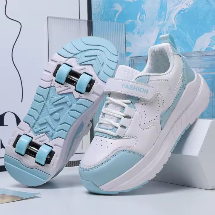 Zapatos de patín para niños y niñas, zapatos de patinaje sobre ruedas de cuatro ruedas, regalo de Navidad - 1