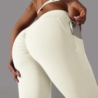 Leggings cruzados para mujer, pantalones de yoga con bolsillo, malla deportiva transpirable para correr y andar en bicicleta, leggings de entrenamiento de cintura alta - details 18