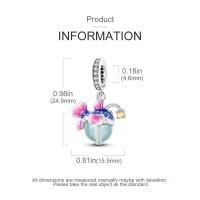 Encanto de Pescado Luminoso de Plata Esterlina 925 Cuentas de Circonio Cúbico para Hacer Joyería - details 1