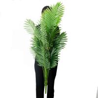 Árbol artificial de 90-120 cm, planta falsa tropical, hojas de palma de plástico verde, ramas grandes utilizadas para el jardín del hogar - details 2