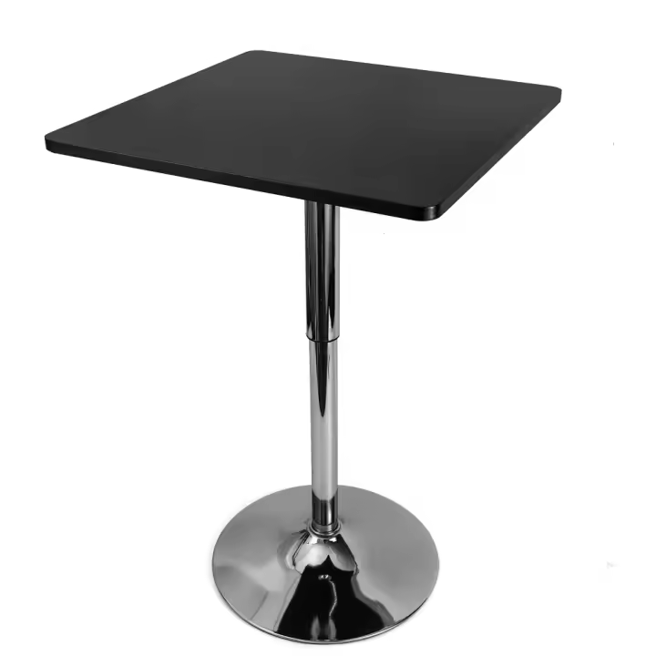 Mesa de comedor de Bar, mesa de Pub cuadrada giratoria, altura ajustable de 360 grados - 1