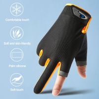 Guantes de pesca cómodos para deportes al aire libre, equipo de ciclismo de Fitness, guantes de medio dedo, guantes de ciclismo para conducir, guantes de pesca - details 6