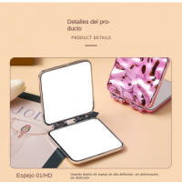 (3 piezas) Espejo de maquillaje de doble cara de estética geométrica, plegable para facilitar el transporte Espejo de mujer - details 10