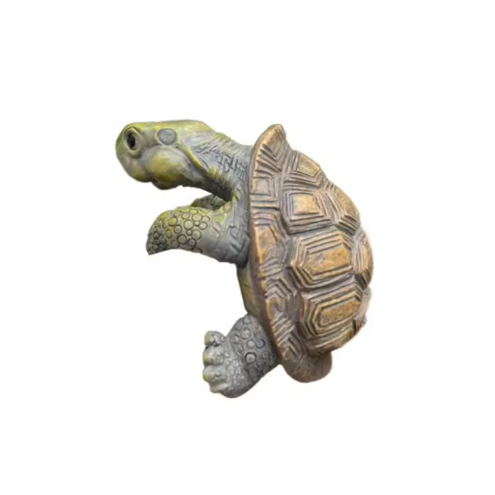 Bonitos adornos colgantes de tortuga en 3D, maceta de tortuga pequeña de dibujos animados hecha a mano, adornos decorativos de tortuga simulada para decoración del hogar - 1
