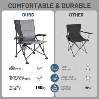 Silla de Camping Plegable de 150kg Silla de Respaldar Portátil con Tazas - details 7