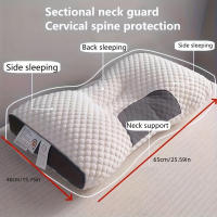Almohada de Soporte de Cuello de Punto Respirable - Fibra de Poliéster Suave, Núcleo de Masaje de Sueño Transpirable, Decorativa y Cómoda Almohada Cervical para Dormitorio y Sala de Estar - details 0