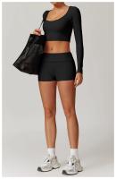 Shorts Deportivos de Cintura Alta y Adelgazados Mango de Melocotón para Yoga y Estiramiento - details 28