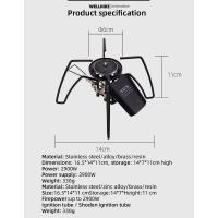 Estufa de araña, estufa de tarjeta plegable de araña negra, vajilla de Camping, utensilios de cocina para acampar, estufa de barbacoa, estufa de Gas - details 8