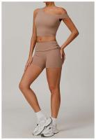 Conjunto de Yoga de Cintura Alta Ouwu Traje Deportivo de 3 Piezas Monos Deportivos para Mujeres - details 6