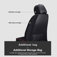 Cubierta de asiento de coche universal en cuero PU para la temporada completa Fácil instalación Protección para asiento de coche SUV - details 13