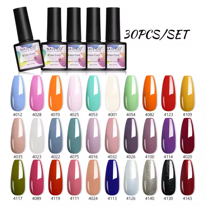 NAILCO-esmalte en Gel para uñas, barniz para manicura UV, 30 piezas, 8ml - 1