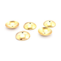 20 piezas 3MM 4MM 6MM 8MM 10MM 12MM 18K Color oro latón cuentas brillantes tapas suministros de joyería de alta calidad accesorios - details 22