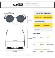 Gafas de sol Retro con tapa para hombre y mujer, lentes de sol redondas con montura pequeña de Metal, Vintage, para conducir al aire libre, para verano - details 1