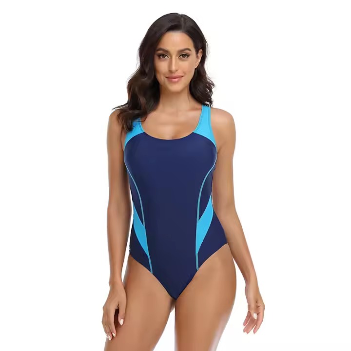 Traje de baño deportivo de una pieza para mujer, corte alto ahuecado, sexy - 1