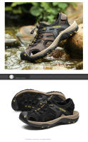 Sandalias de marca de verano para hombre, zapatillas de cuero genuino para hombre, sandalias de gladiador para playa para hombre, zapatos suaves y cómodos para caminar al aire libre - details 25