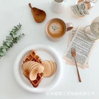 Plato de Cerámica de Alto Valor Blanco Puro, Estilo Ins, Postre Dudu, Desayuno Doméstico, Plato de Péndulo VLOG - details 1