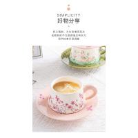 Juego de Taza de Café de Cerámica Vintage Pintura al Óleo de Lirio Floreciente en los Valles - details 11