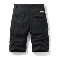Shorts de Cargo de Algodón 100% Pantalones Cortos de Verano para Hombres Color Sólido - details 6