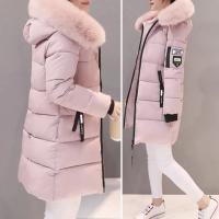 Moda mujer invierno algodón abrigo Parka grueso acolchado relleno con capucha longitud media cálido Zip Up Slim señora abajo abrigo largo - details 15