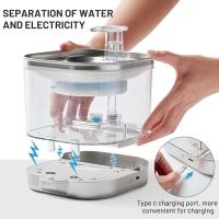 Fuente de Gato de Acero Inoxidable Alimentado por Batería Sensor Inalámbrico Circulación Automática Dispensador de Agua - details 11