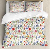 Cubierta de Edredón con Estampado Floral Duvet King Set de Ropa de Cama Suave Microfibra con Patrón Geométrico Funda de Cojín con 2 Fundas de Almohada - details 15