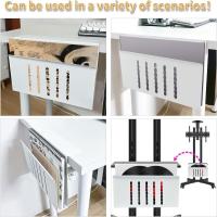 Bandeja para ordenador portátil sin taladro debajo del escritorio, lados de mesa ajustables para ahorrar espacio, soporte para ordenador portátil, carga, refrigeración, acceso rápido - details 5