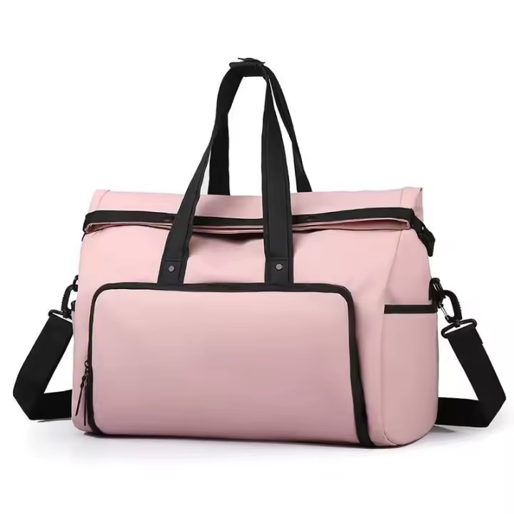 Compartimento para zapatos de gimnasio cruzado, bolsa grande para entrenamiento deportivo, bolsa para equipo de equipo con separación de ropa seca y húmeda - 1