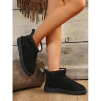 Botas de nieve de lana de oveja auténtica para hombres y mujeres, zapatos cálidos con plataforma Bo Cut, botas cortas de cuero para invierno, nuevas en 2023 - details 7