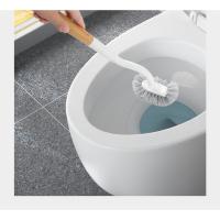 Cepillo De Inodoro WIKHOSTAR Con Soporte Diseño Curvo Cepillo De Limpieza Angulado Mano De Madera Herramientas De Baño Montado En La Pared - details 11