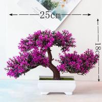 Bonsái de plantas artificiales, árbol pequeño, maceta, plantas falsas, flores, adornos en maceta para el hogar, mesa, Hotel, jardín, decoración de oficina - details 5