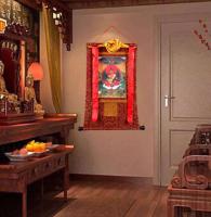 Una variedad de retratos, Dios de la riqueza, pinturas colgantes de Xizang, Buda Thangka de hilo dorado montado a mano Prade, 125 cm - details 20