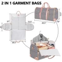 Traje plegable de las mujeres bolsa de viaje multifuncional de gran capacidad de gran PU bolsa de equipaje de mano - details 15