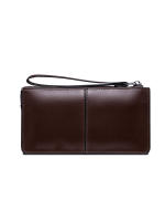 Cartera de Cuero para Mujer Cartera Larga de Cuero con Cera de Aceite Cartera Multiusos de Piel de Vaca Bolso Crudo para Teléfono Móvil - details 3