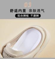Malla zapatos de las mujeres de verano de las mujeres de fondo plano antideslizante perezoso bolsa de un pedal sandalias de cabeza bolsa cabeza media zapatillas fuera - details 4