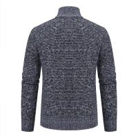 Suéter de otoño e invierno para hombre, cárdigan suelto, suéter de lana, jersey de cuello alto frío, cortavientos empalmado, chaqueta informal - details 3