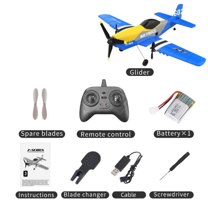 KF602-avión planeador de Control remoto para niños, avión planeador de espuma EPP con señal de envergadura fija de 2,4G, juguete de regalo - 1