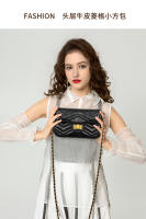 Bolso de Mujer de Cuero de Vaca de Primera Calidad Bolso Cuadrado Pequeño de Mensajero de Cadena de Lujo Ligero de Alta Gama de Viaje - details 0