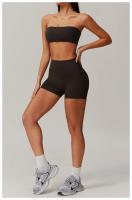 Ropa interior con corpiño antiflacidez para mujer, Tops deportivos de una pieza sin tirantes, ropa interior deportiva nublada, ropa ajustada para gimnasio y Yoga - details 5