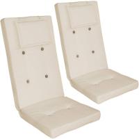 Jardín con Respaldo Alto Crema 118x45x7cm Almohada Apoyacabeza Extraíble - details 0