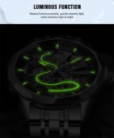 Reloj de Negocios para Hombres de Alta Calidad Forsining 468A Correa de Acero Inoxidable Luminoso - details 9