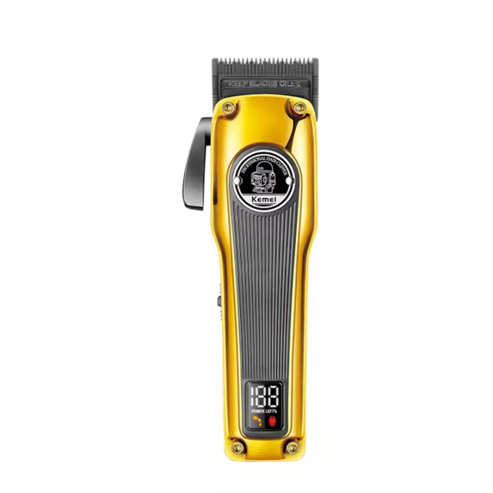Kemei-cortadora de pelo profesional para peluquero máquina de corte de pelo eléctrica sin escobillas con Motor DLC cuchilla que se desvanece - 1