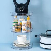 Rejilla de respiración transparente para cocina y baño, armario giratorio de 360 ​​grados, organizador de especias, cosméticos y bebidas - details 4