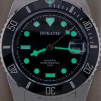Reloj Automático ROKATIE 40mm NH35 Acero Inoxidable 904L Lujo de Negocios Luminoso Correa de Cuero - details 15