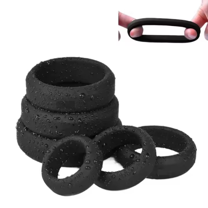 Empaque privado Anillo de silicona sexy para bloquear el semen, mejorar la erección, retrasar la eyaculación, juguetes sexuales para hombres, anillo para prepucio, tienda para adultos - 1