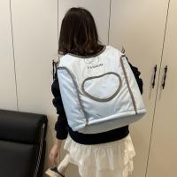Bordado de letras amor chaleco mochila Nylon gran capacidad estudiantes bolso escolar bolsa de almacenamiento bolso de hombro mochilas - details 5