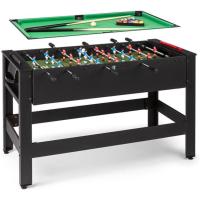 Mesa de Juegos de Mesa 2 en 1 Billar y Fútbolín para Adultos y Niños 105 x 58 cm Cubierta Verde - details 0